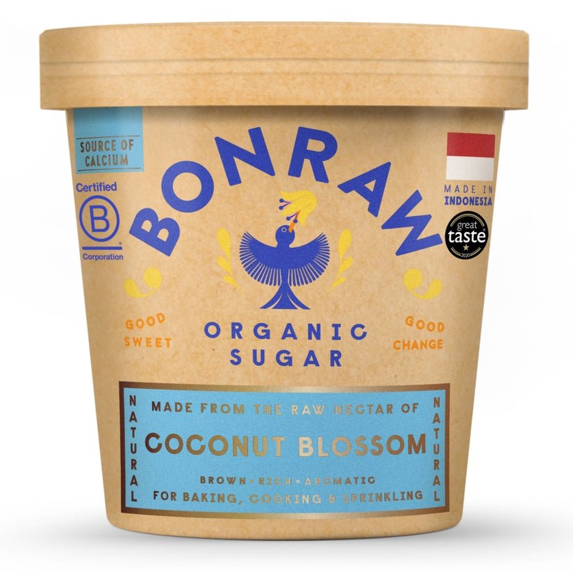 BONRAW Organic Coconut Blossom Sugar 225G - Glam Organic | Health and Wellness Store - BONRAW