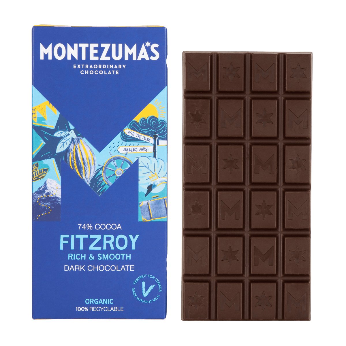 MONTEZUMAS Dark Chocolate 74% Cocoa - Glam Organic | Health and Wellness Store - Montezumas