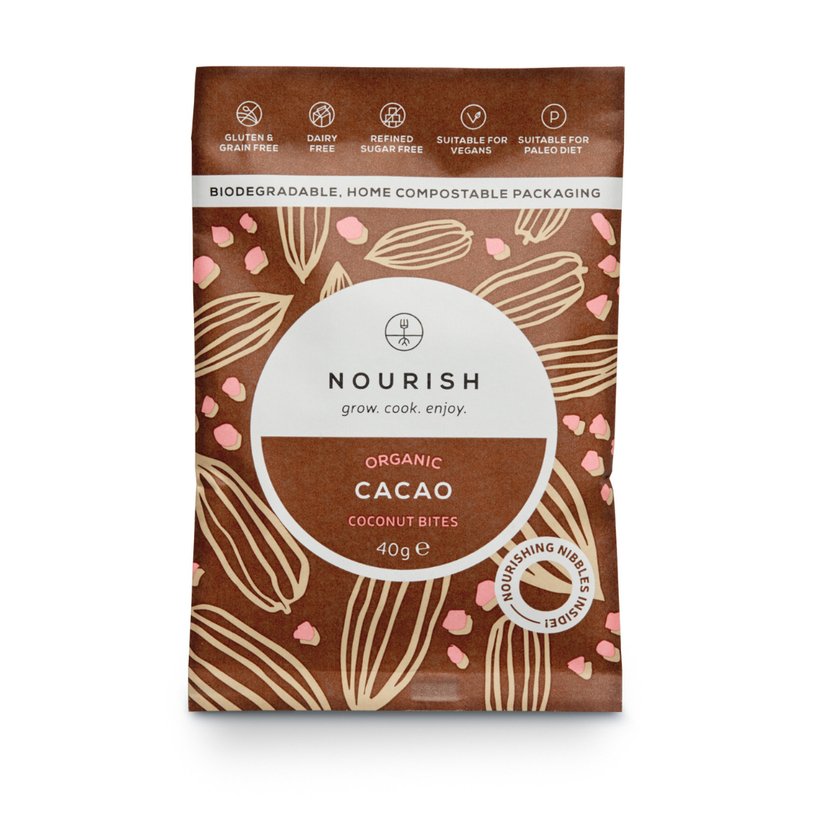 NOURISH - Organic Cacao Coconut Bites - Glam Organic | Health and Wellness Store - NOURISH