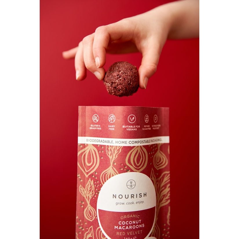 NOURISH - Organic Red Velvet Coconut Macaroons - Glam Organic | Health and Wellness Store - NOURISH