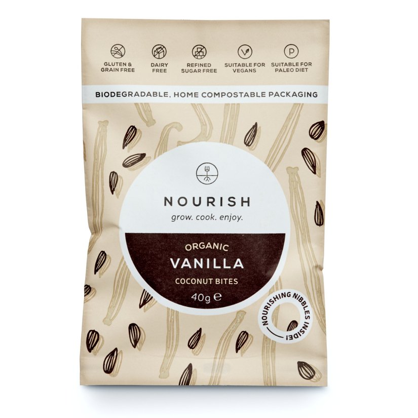 NOURISH - Organic Vanilla Coconut Bites - Glam Organic | Health and Wellness Store - NOURISH
