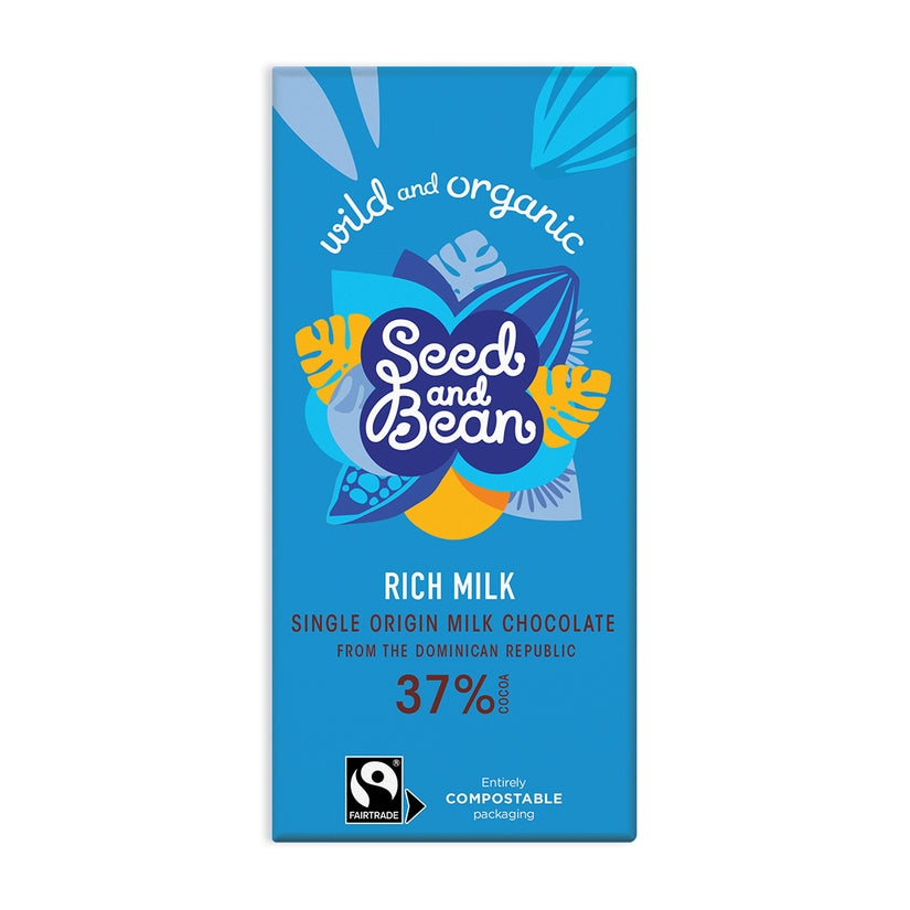 Seed & Bean - RICH MILK CHOCOLATE 75G BAR (37% COCOA