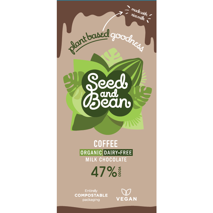 Seed & Bean - COFFEE VEGAN MILK ORGANIC CHOCOLATE 10 X 75G